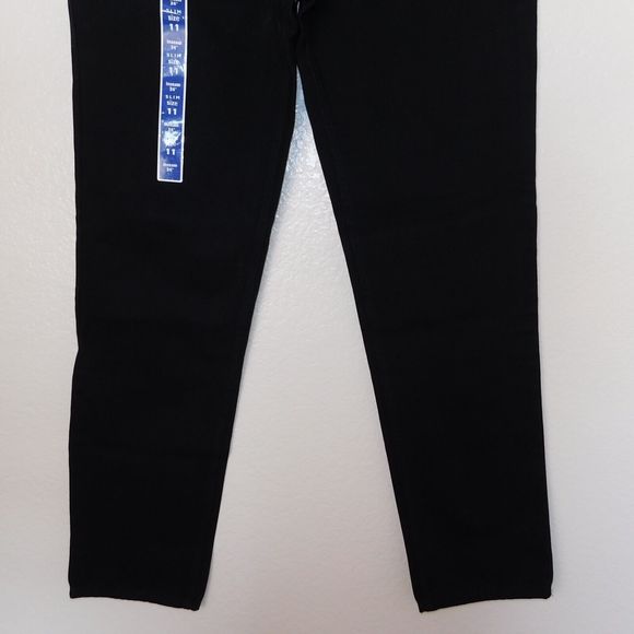 Women's Vintage 90s Posted Jeans Slim Size 11 New NWT 31x34 Black 932037L - Picture 7 of 10